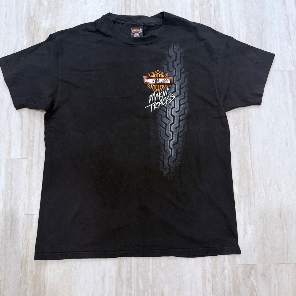 VTG 90s Stratman Harley Davidson Makin Tracks Coastal Murrells Inlet SC T-Shirt
